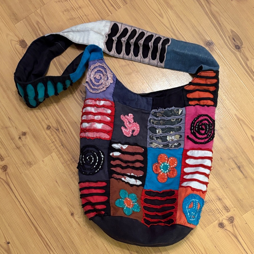 Patchwork Canvas Shoulder Bag